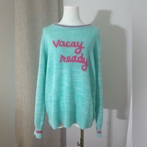 Women’s Lilly Pulitzer Vacay Ready Sweater Blue And Pink Size XXL